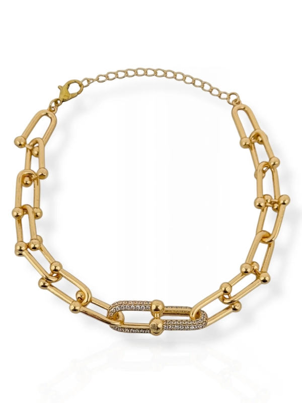Folheado a Ouro 18k- Pulseira Inspiração Grandes Marcas